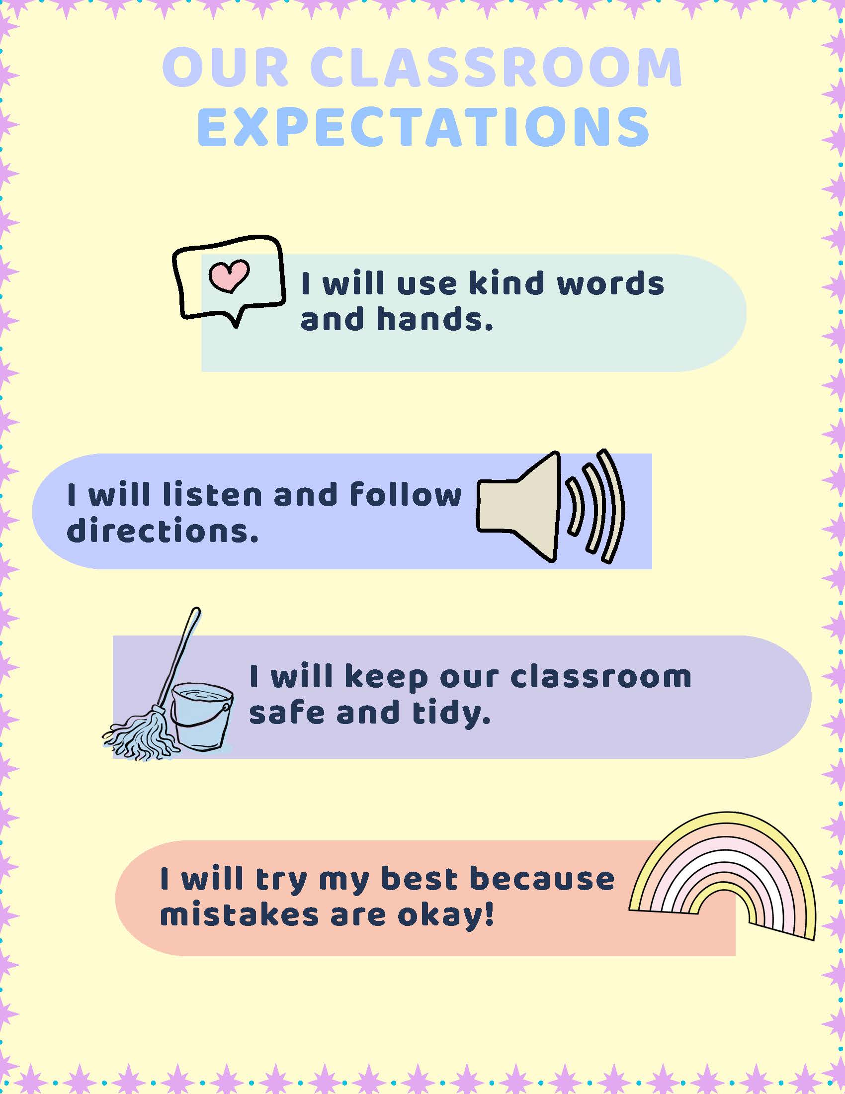 Our Classroom Expectations poster