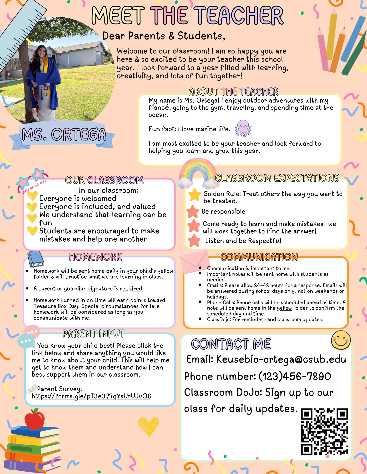 Meet the Teacher welcome letter poster